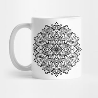 Ornamental Flower Line Art Mandala Mug